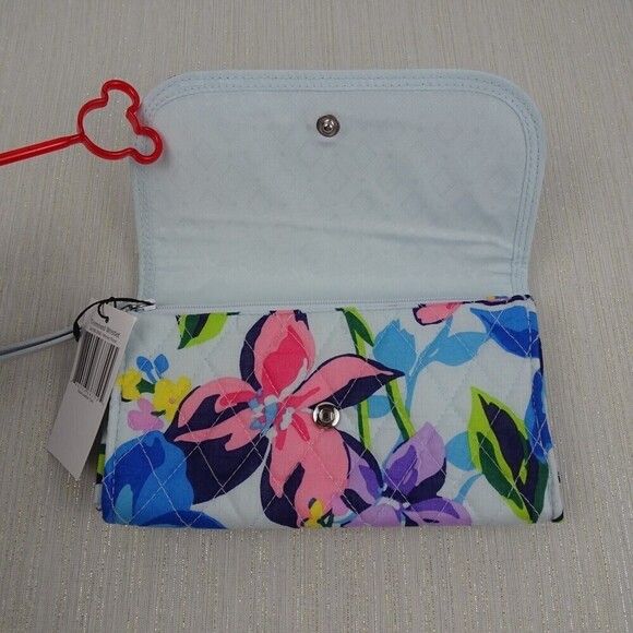 Vera Bradley Marian Floral Factory Style Trimmed Wristlet Bag Wallet Clutch New - Picture 10 of 11